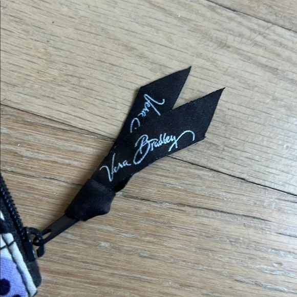 Vera Bradley Black and Purple Floral Cosmetic Case - Picture 2 of 3